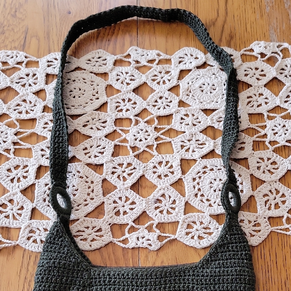 Forest Green Geometric Pattern Shoulder Bag. D - image 5